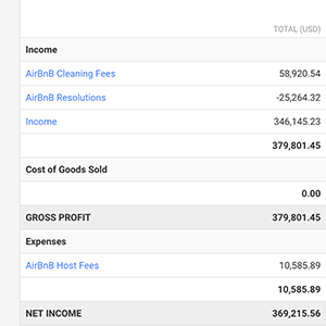 Profit & Loss Report Sample