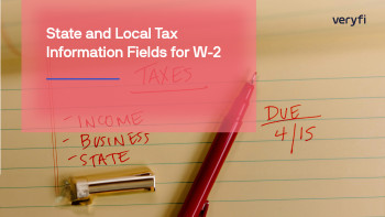 W-2 ► State and Local Tax Information Fields