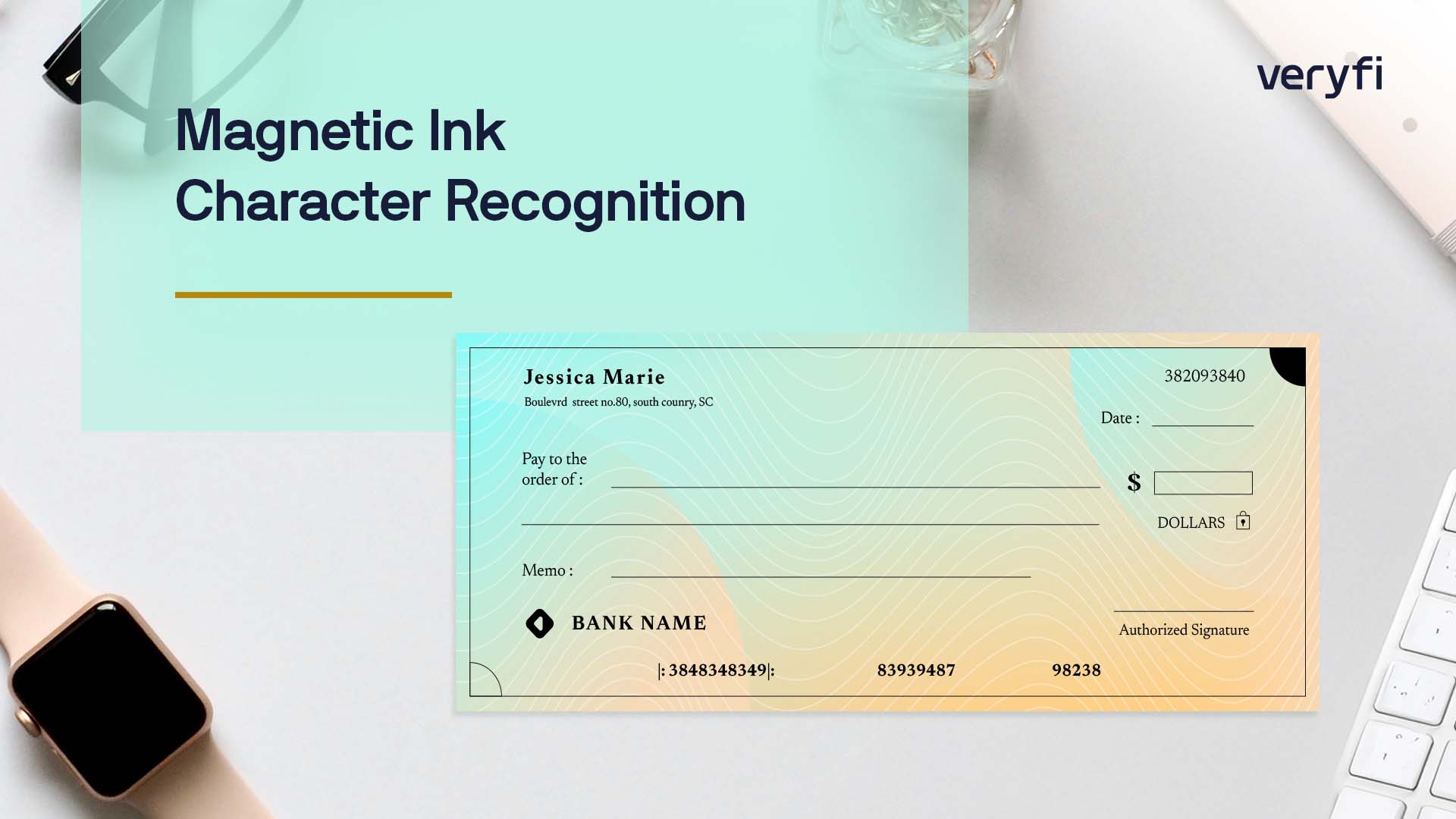 Magnetic Ink Character Recognition (MICR) check processing demonstration