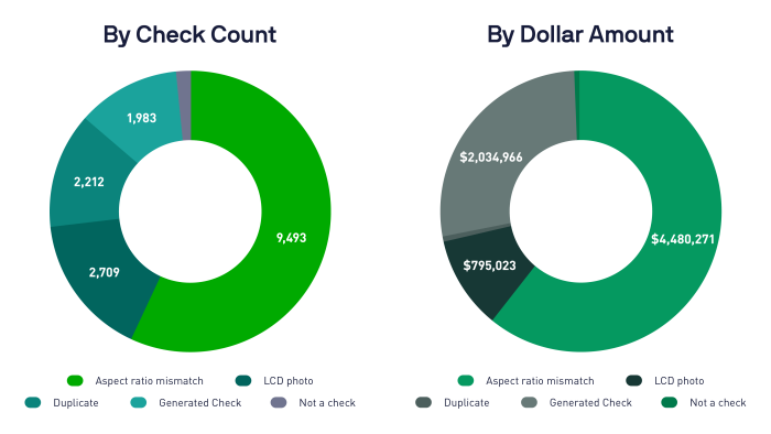 Fraud Detection Bank Checks Circle Graph