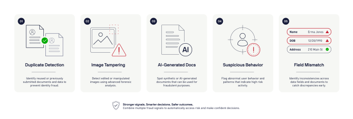 Key Fraud Detection Signals Infographic