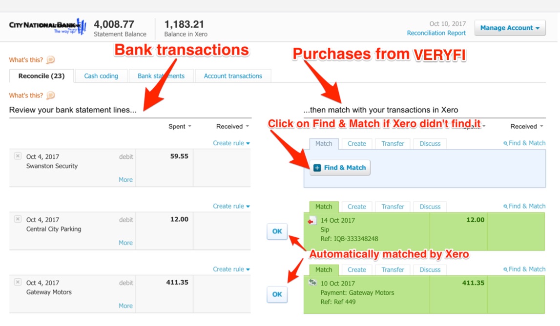 Xero Reconciliation