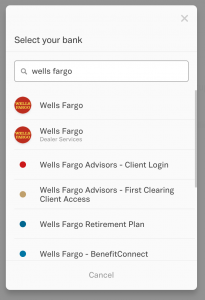 Bank Reconciliation for Wells Fargo Connection/Link