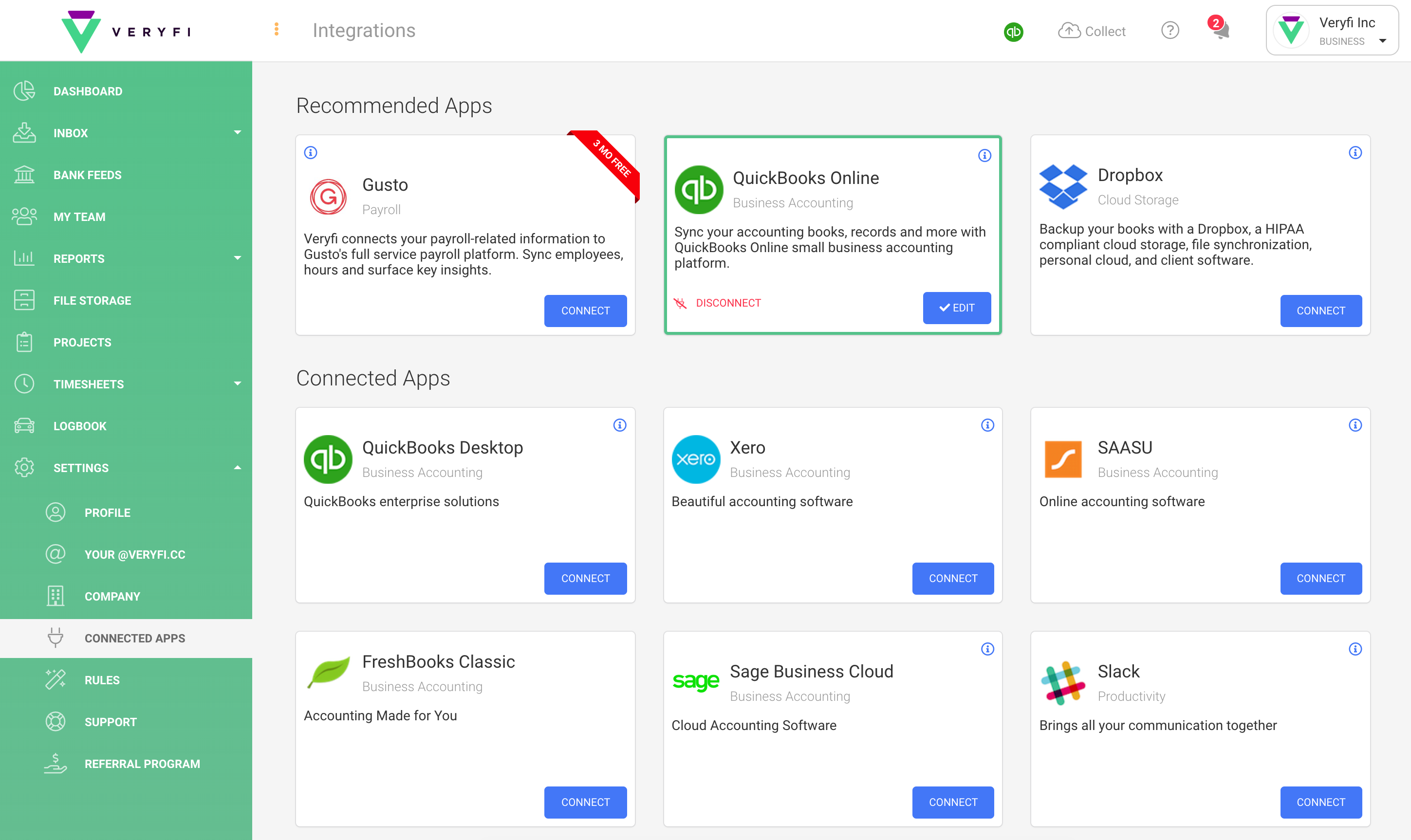 quickbooks app for receipts syncing last year frost bank