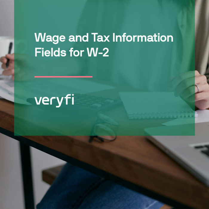 W-2 ► Wage and Tax Information Fields