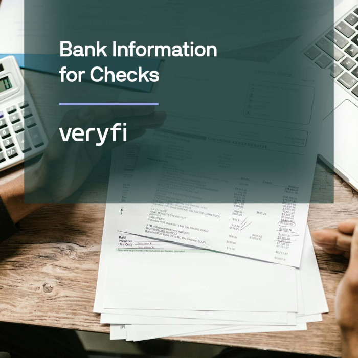 Checks ► Bank Information Fields