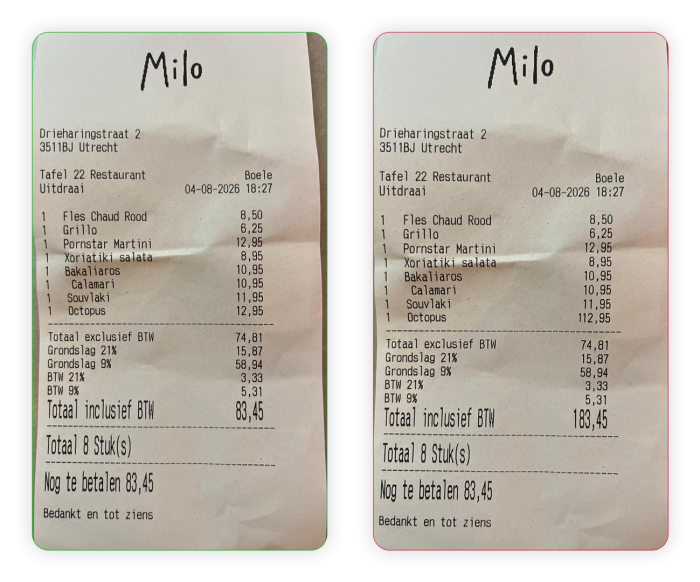 Travel Reciepts