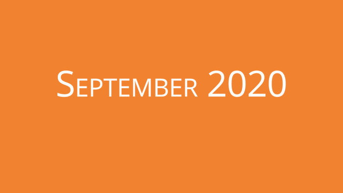 September 2020 Release Notes