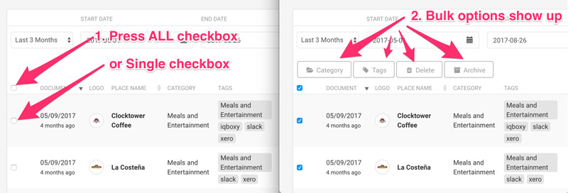 Bulk actions for faster work - Category bulk, Tags bulk, Delete bulk and Archive bulk