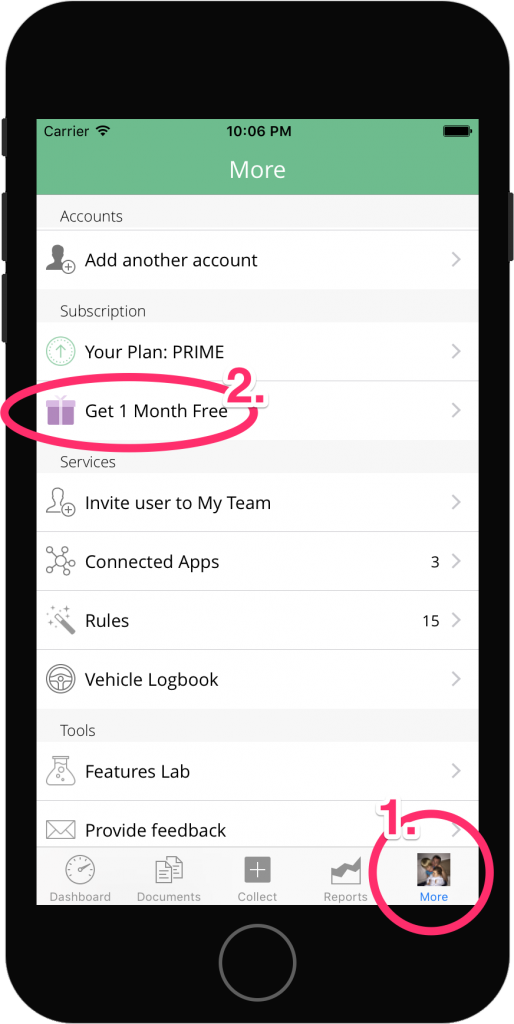 Veryfi mobile app more view for Get 1 Month Free