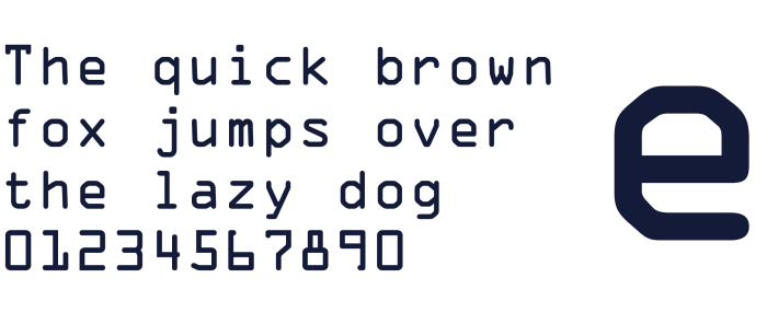 Example of ocr-a, the first optically machine-readable font