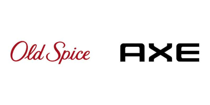Old Spice vs Axe logo lockup