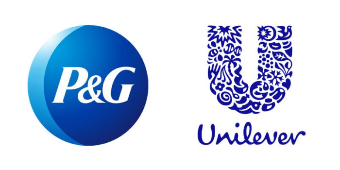 PG vs Unilever logo lockup