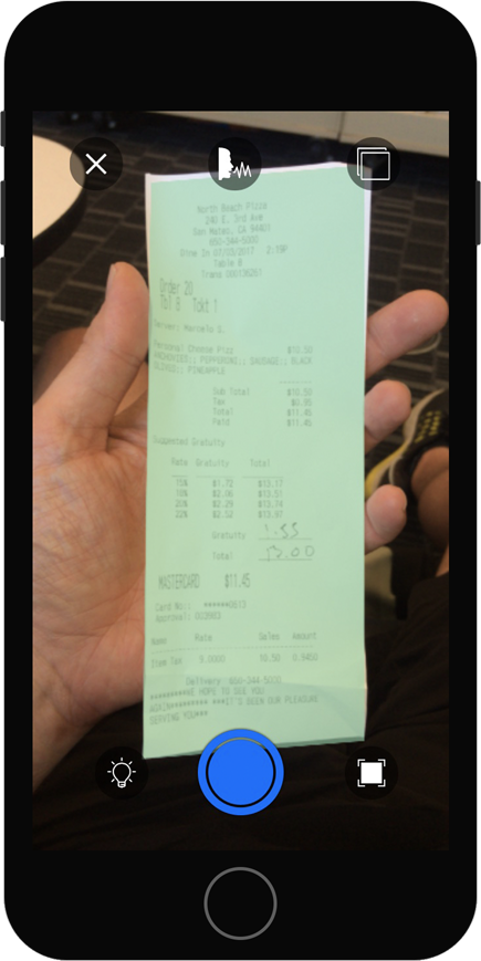 Best practice in capturing a Receipt with Document Detection turned on