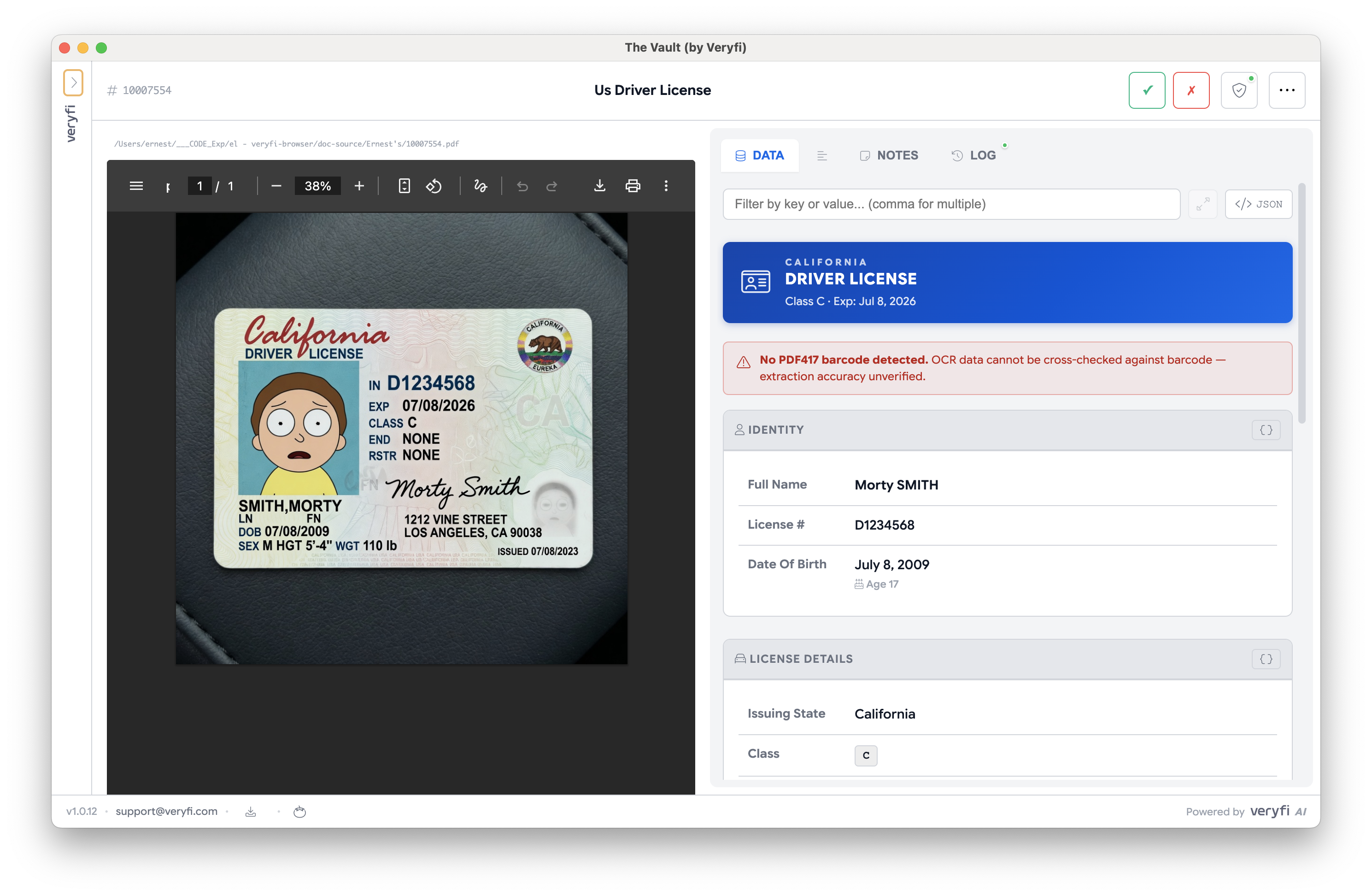 Drivers License Scan of Morty Smith from Rick & Morty Drivers License Scan of Morty Smith from Rick & Morty