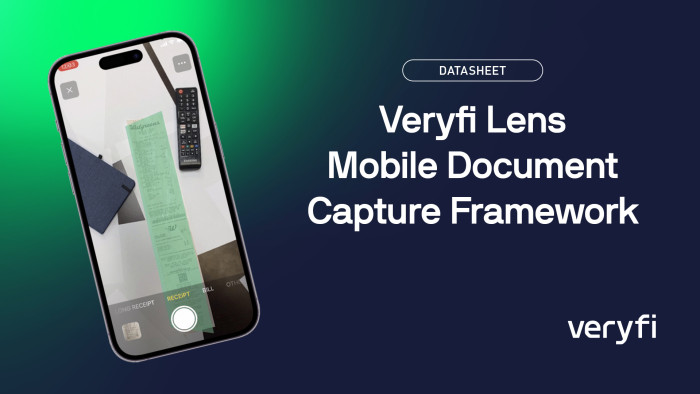 Datasheet: Veryfi Lens Mobile Document Capture Framework
