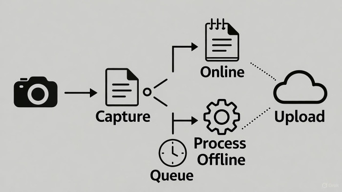 Veryfi Lens Offline Mode FlowChart